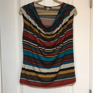 Multi colored sleeveless top